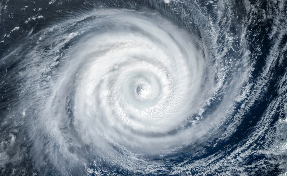 Tropical storm hurricane over ocean — pet hurricane preparedness guide for Saint Petersburg, FL pet owners